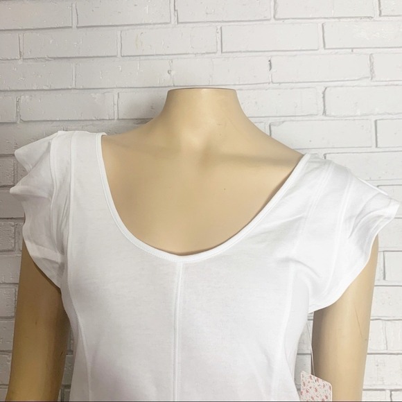 Free People Women's Fleur Ruffled Tank In White - Size Large - Picture 3 of 14